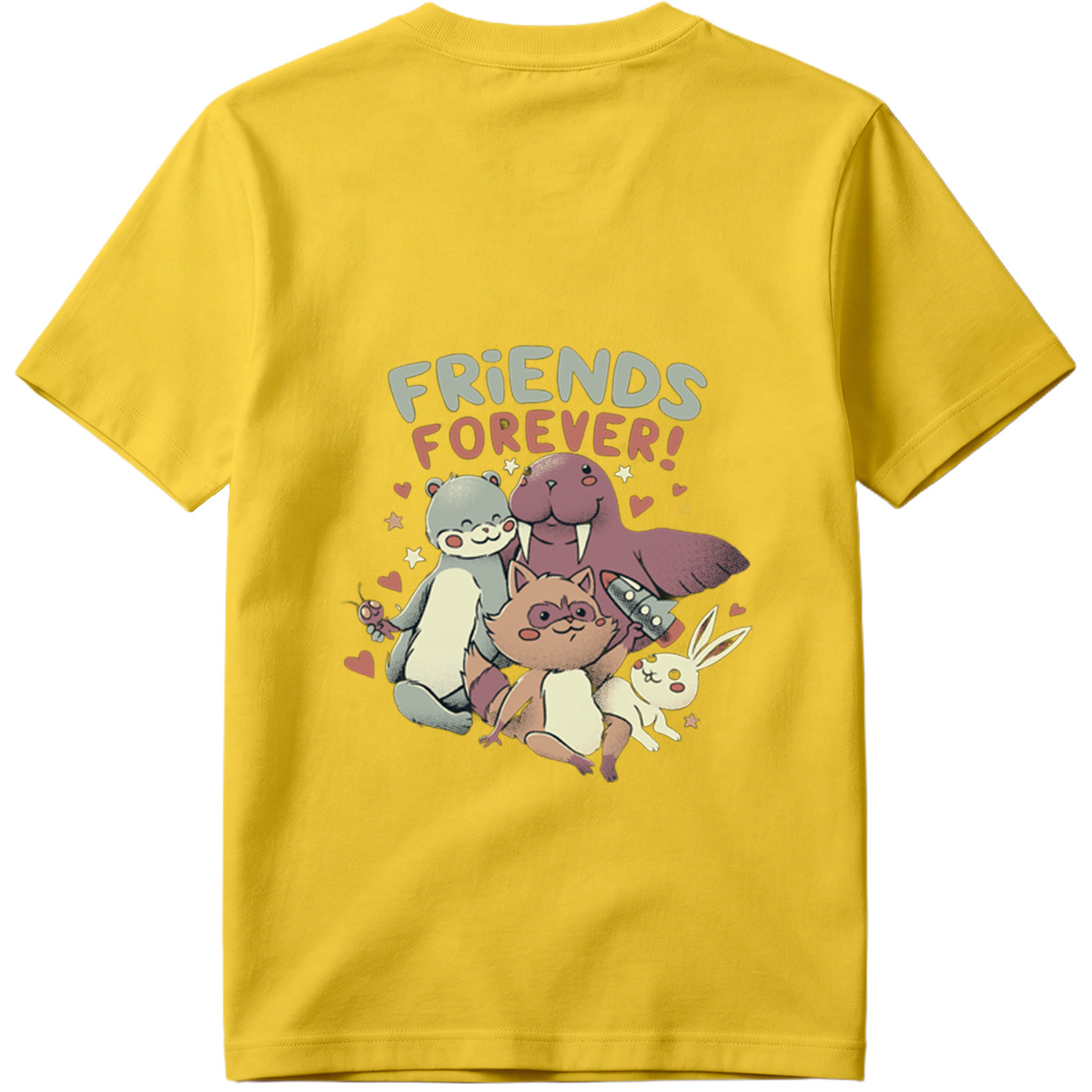 Friends Forever: Otter, Walrus, Cat, and Rabbit - Tee