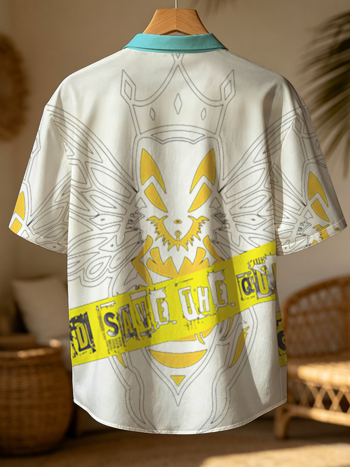 God Save the Queen: Bee with Crown and Yellow Banner -  Shirt