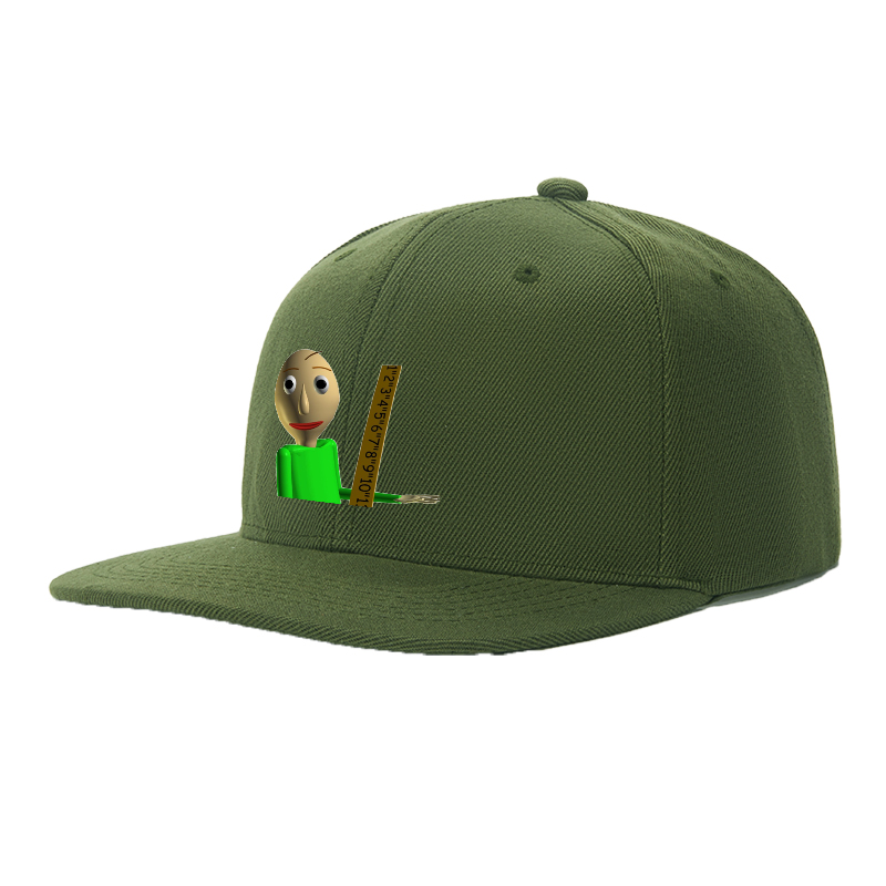 Flat Brim Baseball Cap Cartoon Character Measuring Tape Print Streetwear Underground Skate Style Basketball Court Skate Park Urban Outfit for Skaters Rappers Streetwear Enthusiasts