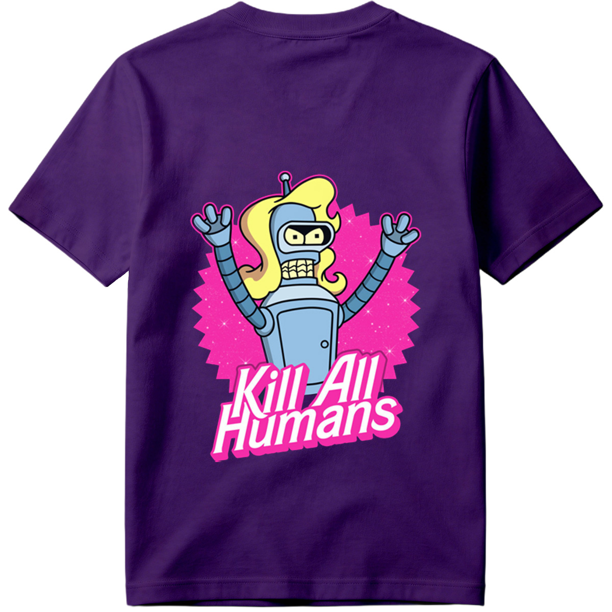 Futurama Bender Kill All Humans - Tee