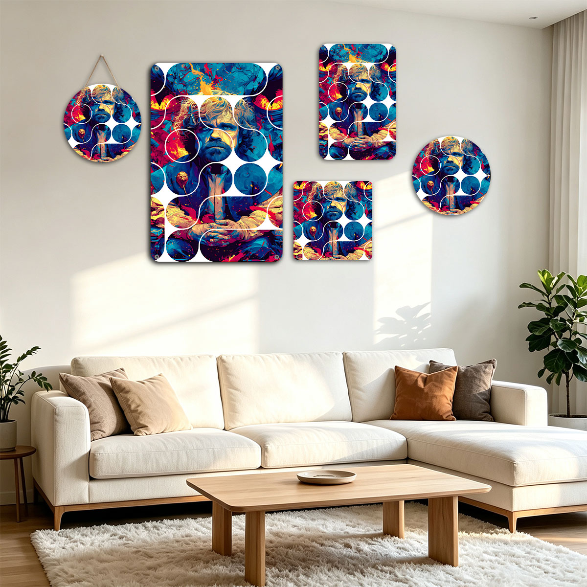Game of Thrones: Tyrion Lannister in a Vibrant, Abstract Portrait - painting