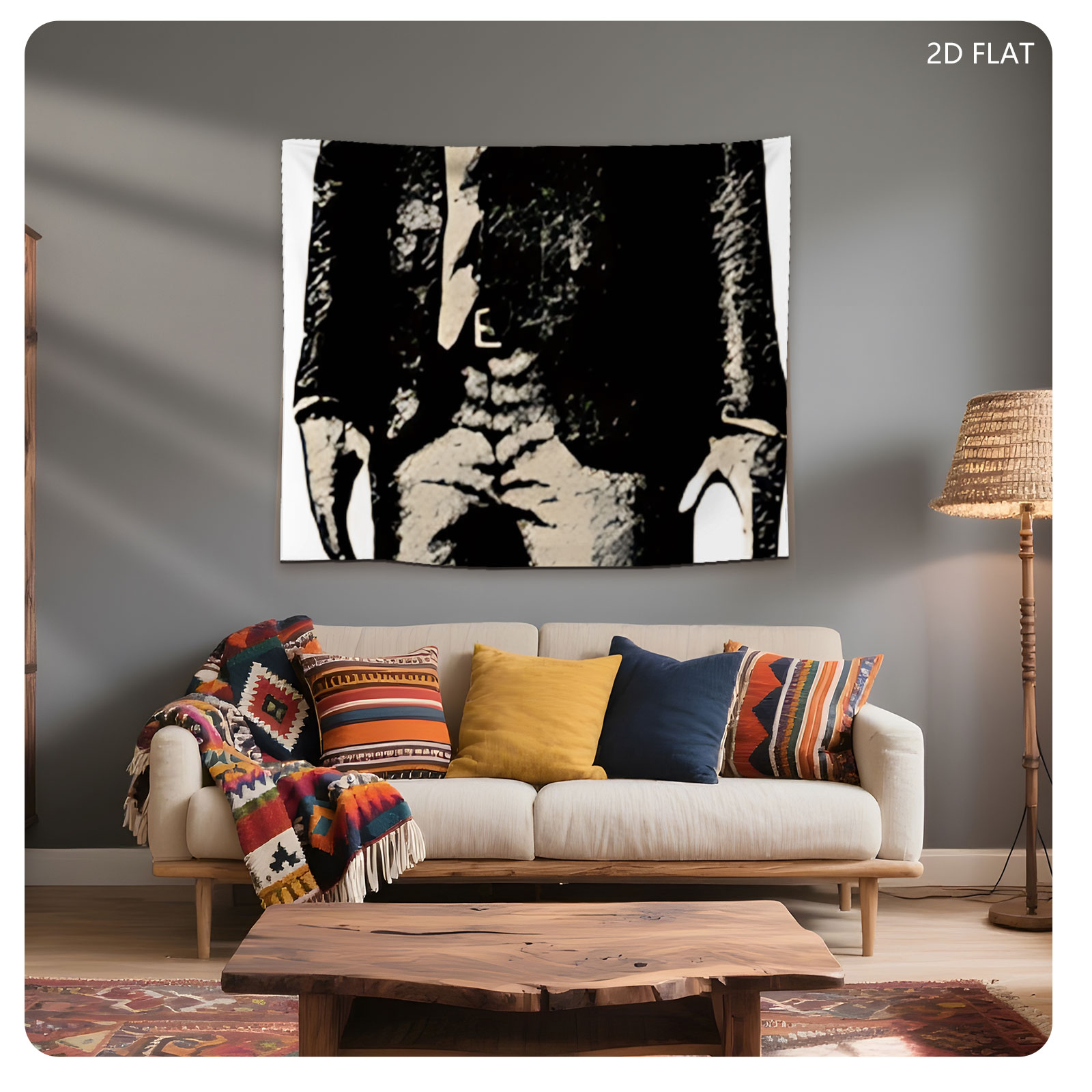 Boombox Head Man in Suit - Tapestry