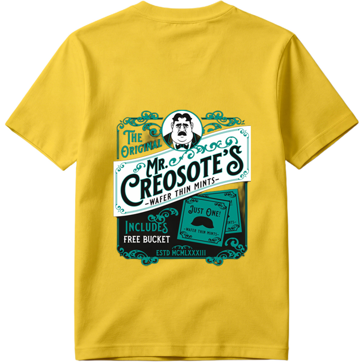 Mr. Creosote's Wafer Thin Mints - The Original with Free Bucket - Tee