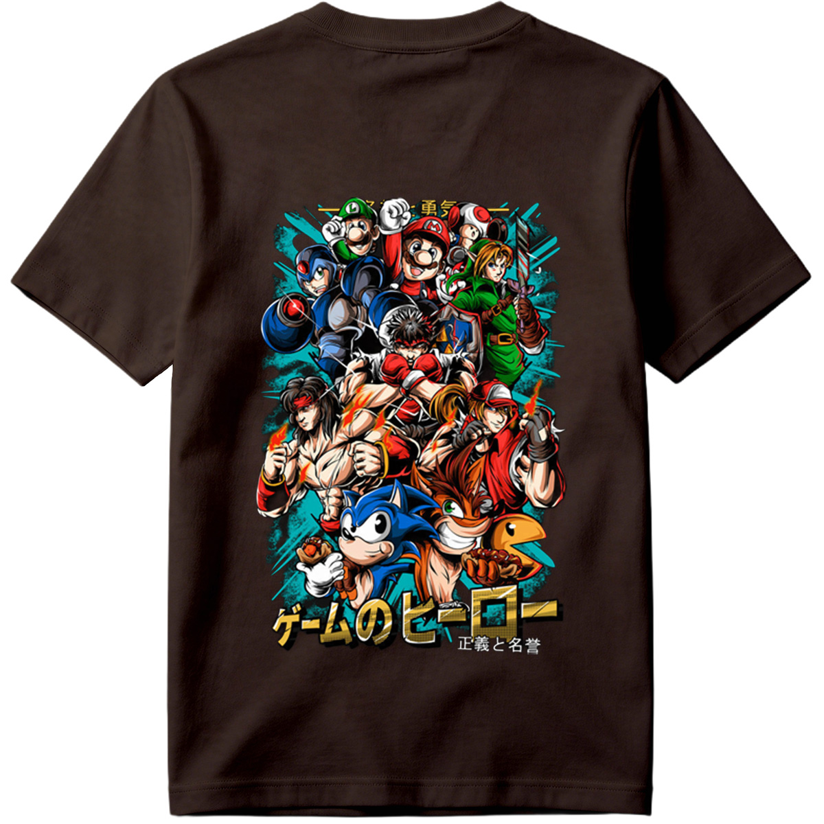 Game Heroes: Mario, Sonic, Link, Ryu, and More - Tee