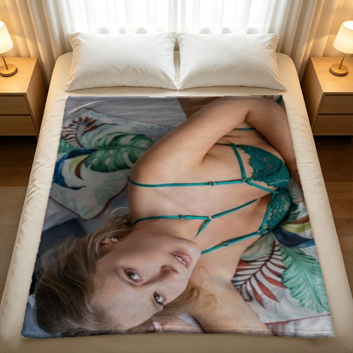 Caution Tape Bikini Seduction - Blanket