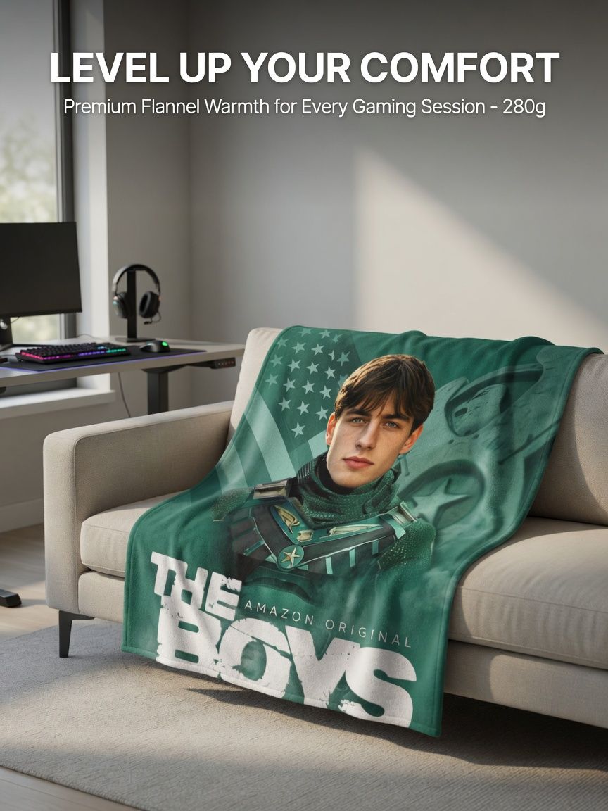 Custom Photo Portrait Flannel Blanket, Personalized Superhero Themed Cozy Warm Plush Throw, Ideal Unique Gift for Fans