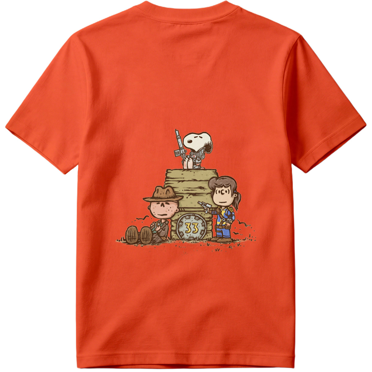 Snoopy, Charlie Brown, and Peppermint Patty in Fallout 33 - Tee