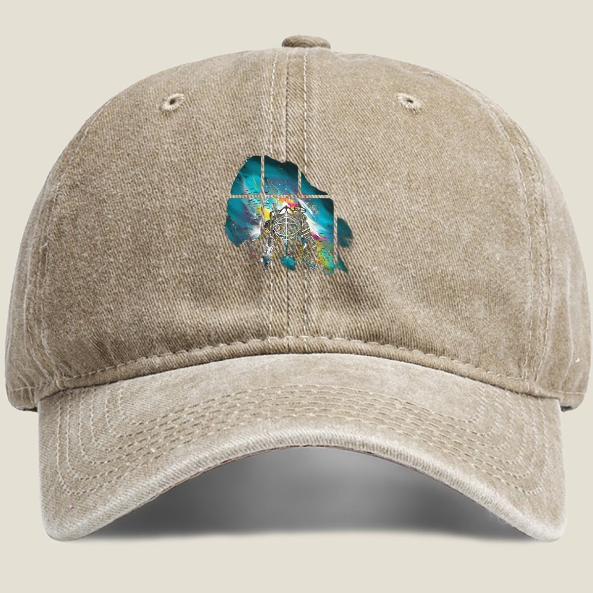 Deep Sea Explorer: The Diver and the Abyss - Washed Denim - Baseball Cap