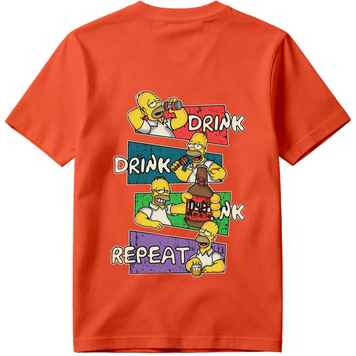 The Simpsons Homer Drink Duff Beer Repeat - Tee