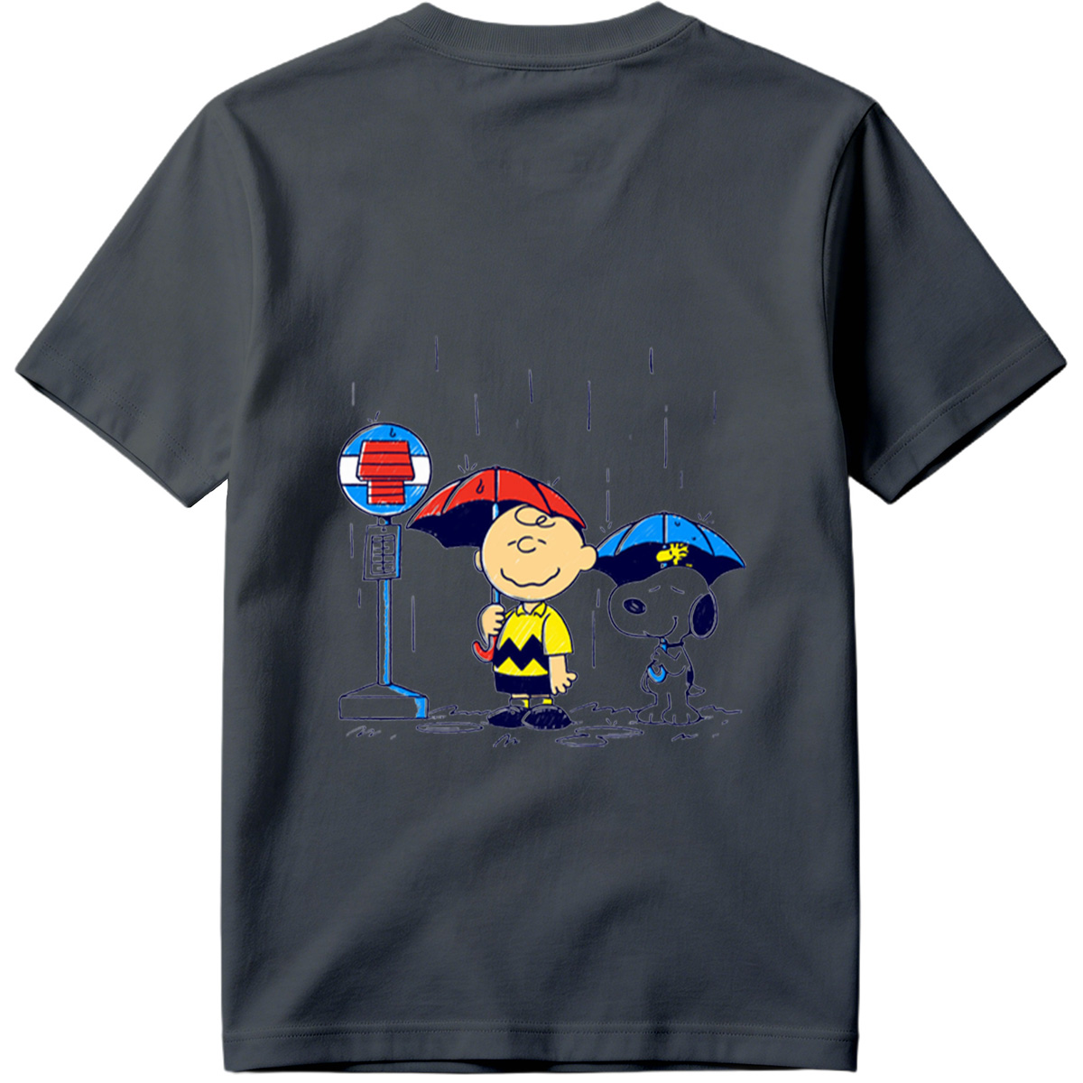 Peanuts: Charlie Brown and Snoopy in the Rain - Tee