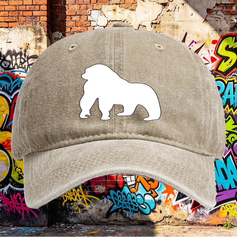 Unisex Classic Washed Cap with Lion Silhouette Print + Unisex Classic Washed Cap for Outdoor Activities, Travel, and Casual Wear + Ideal for Adults Seeking Stylish and Comfortable Headwear