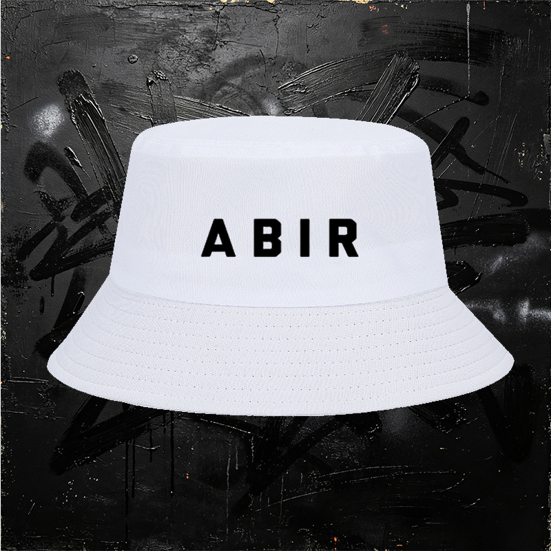 Unisex Fisherman Hat with ABCR Logo Print - Classic Cotton Bucket Hat for Outdoor Activities, Travel, and Casual Wear - Suitable for Men and Women Seeking Stylish Sun Protection