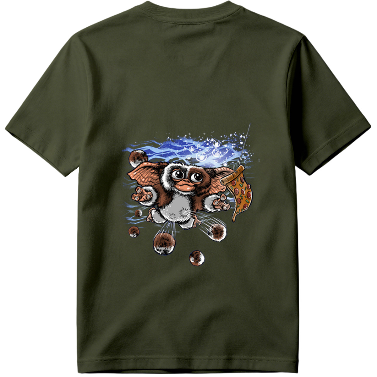 Gremlins - Gizmo with Pizza - Tee