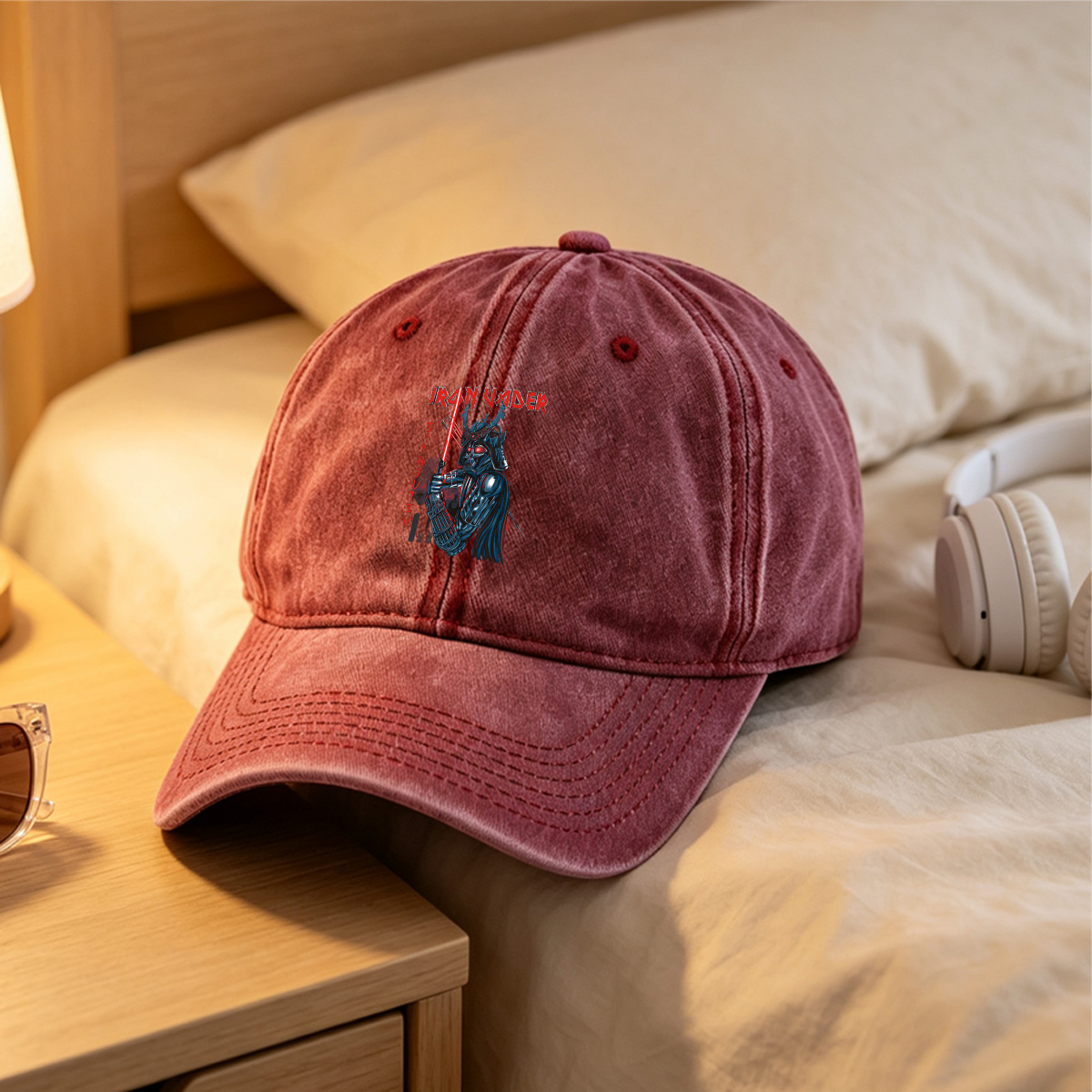 Iron Vader: Darth Vader Meets Samurai - Washed Denim - Baseball Cap