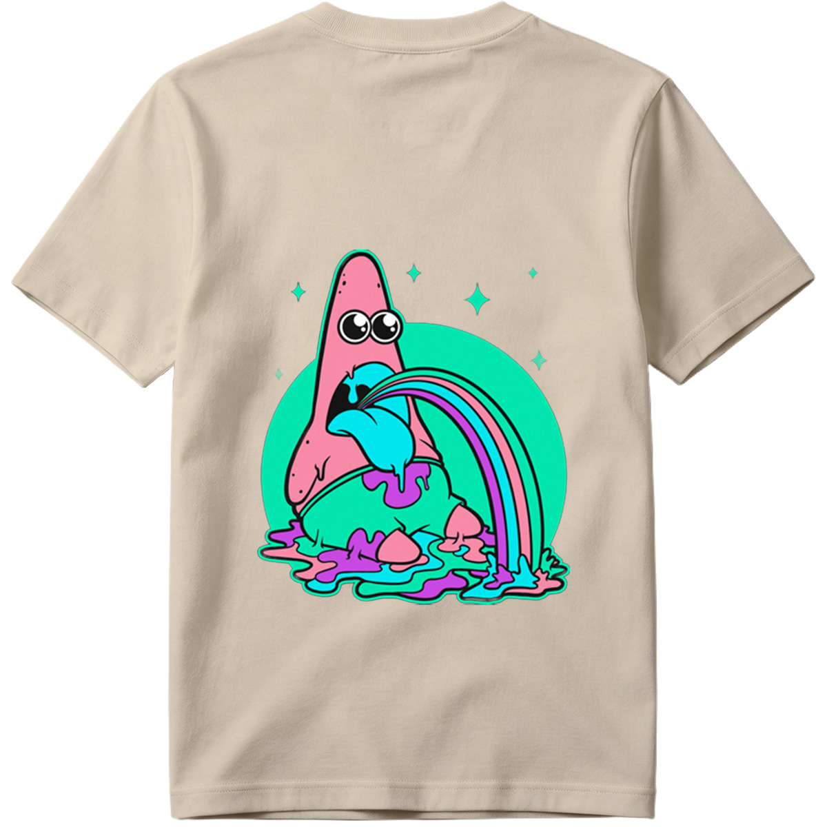 Patrick Star Rainbow Vomit - Tee