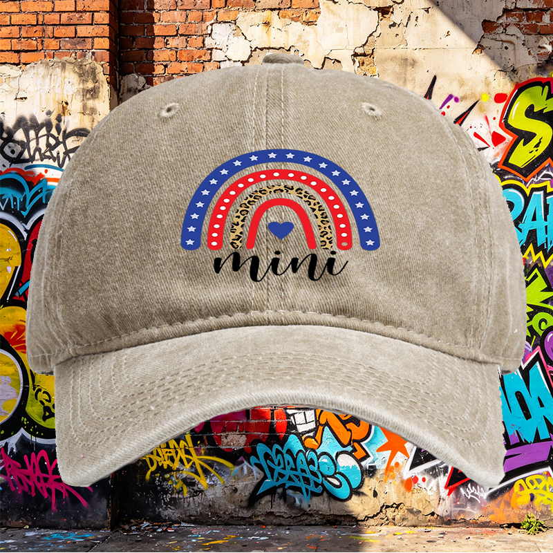 Unisex Classic Washed Cap with Rainbow Leopard Print and Stars Design | Casual Streetwear Hat for Outdoor Activities, Travel, and Daily Wear | Perfect for Young Adults and Trendy Fashion Lovers
