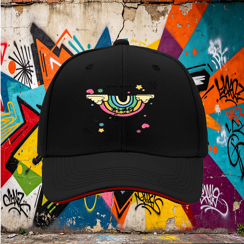 Unisex Classic Sandwich Hat with Rainbow and 