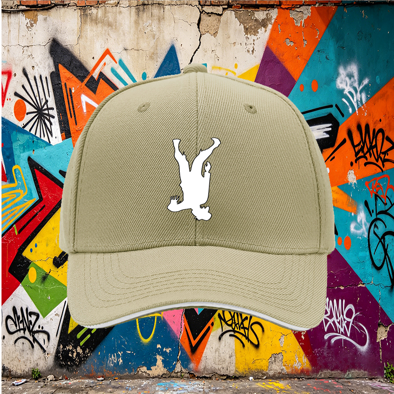 Unisex Classic Sandwich Hat with Zombie Silhouette Print - Perfect for Halloween, Outdoor Events, and Casual Wear - Ideal for Adults Who Love Horror Themes and Unique Fashion Statements