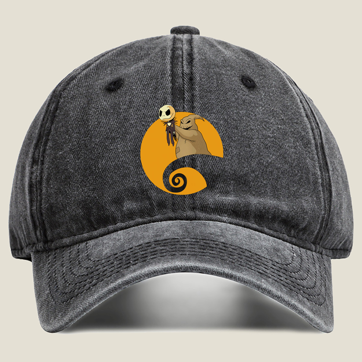 The Nightmare Before Christmas: Jack Skellington and Oogie Boogie - Washed Denim - Baseball Cap