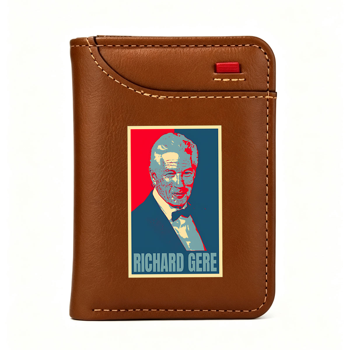 Richard Gere Portrait in Pop Art Style - Vertical Style Wallet