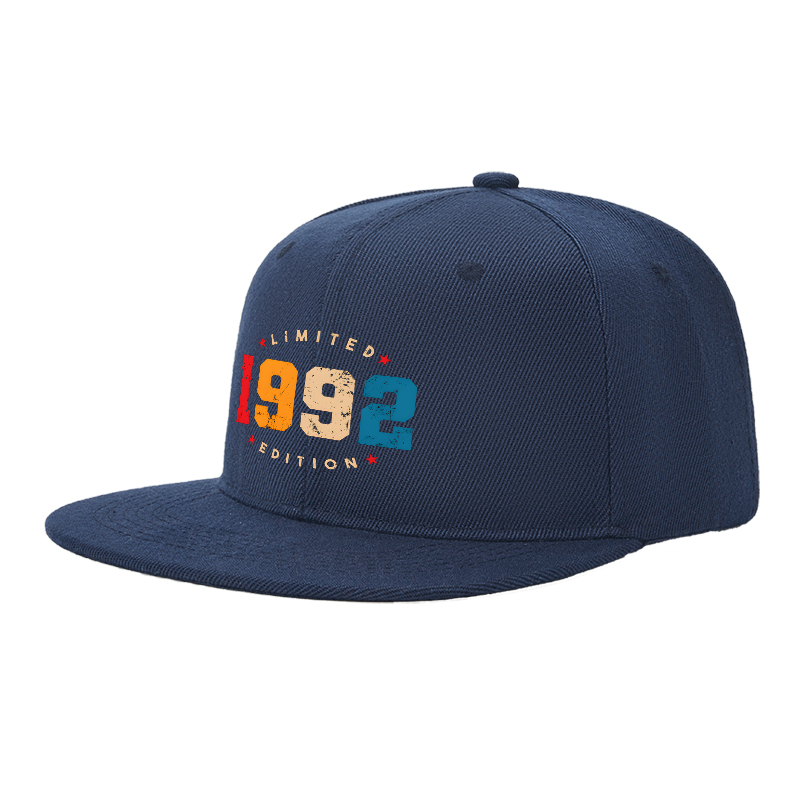 Flat Brim Baseball Cap 1992 Limited Edition Vintage Graphic Streetwear Skate Underground Style for Basketball Court Skate Park Urban Lifestyle Skaters Rappers Streetwear Enthusiasts