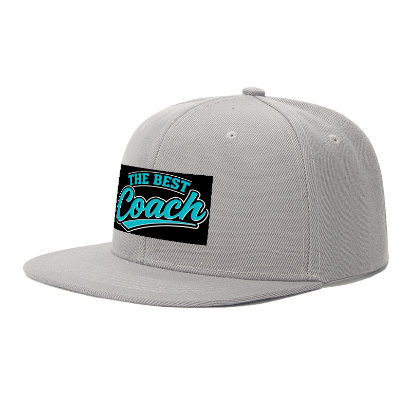 Flat Brim Baseball Cap The Best Coach Script Logo Streetwear Underground Skate Style Basketball Court Skatepark Urban Lifestyle Hat for Skateboarders Rappers Streetwear Enthusiasts