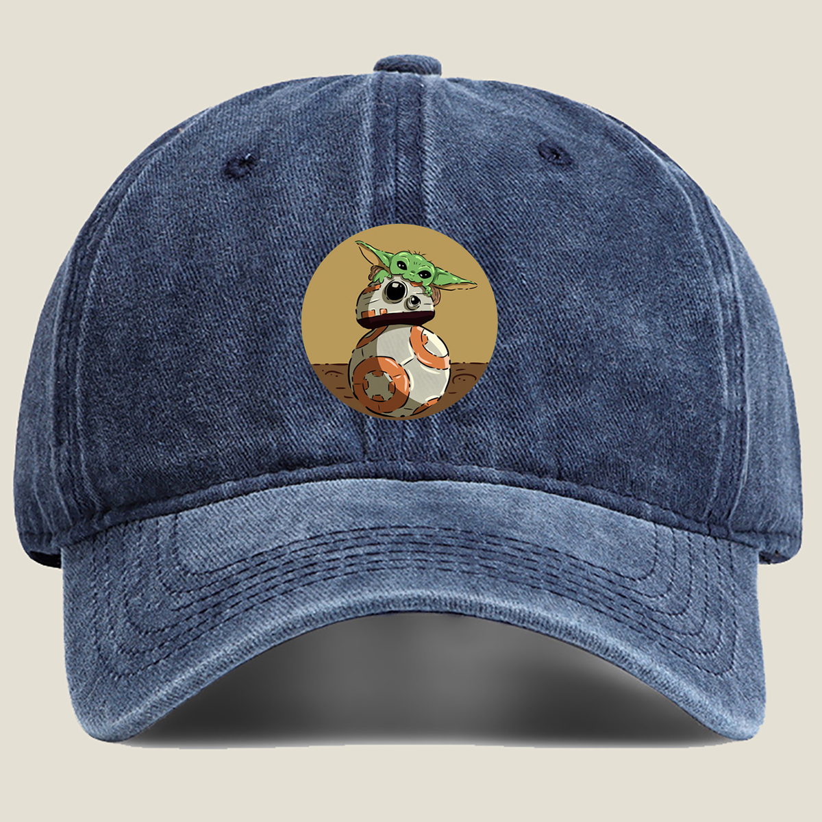 Baby Yoda and BB-8 - Washed Denim - Baseball Cap