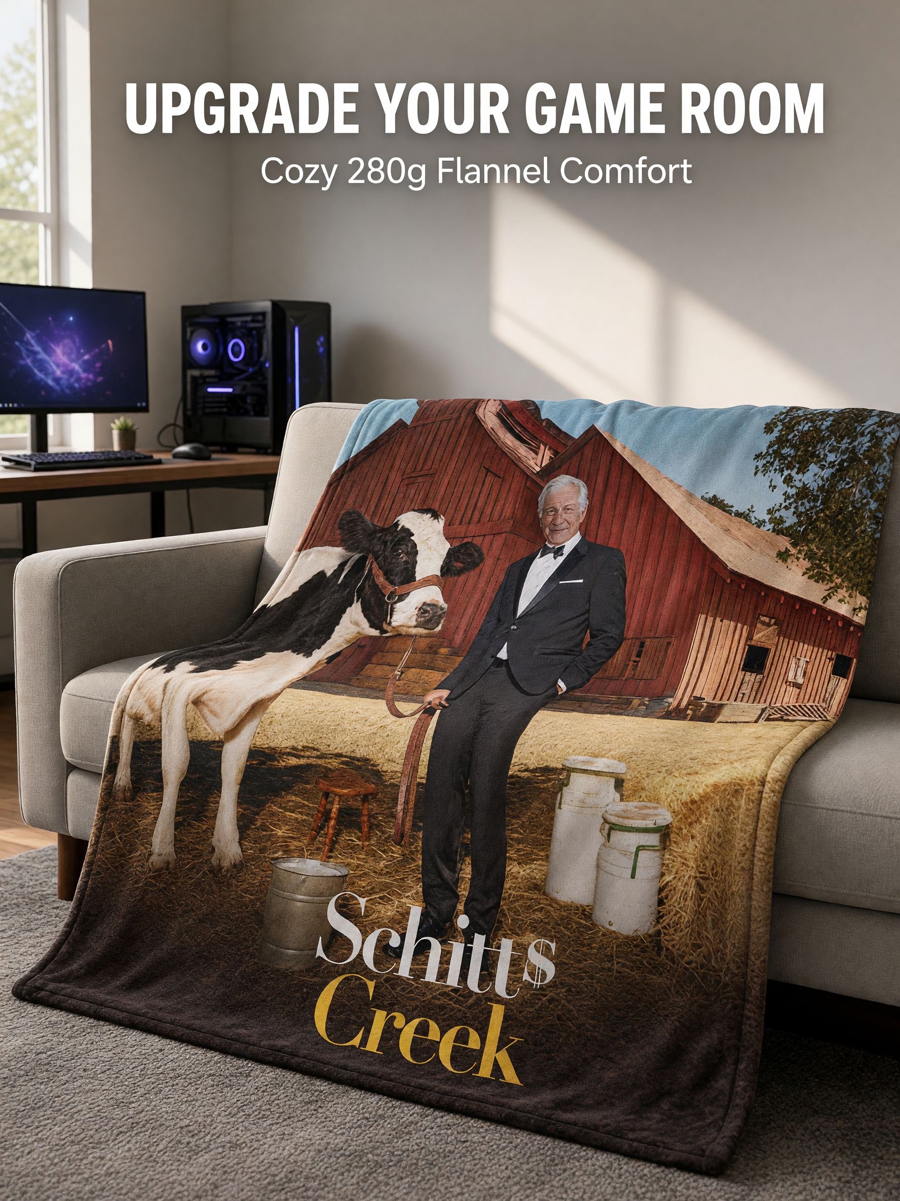Custom Photo Flannel Throw Blanket with Ultra Soft Anti-Pilling Plush Fleece for Bed Sofa Ideal Personalized Gift