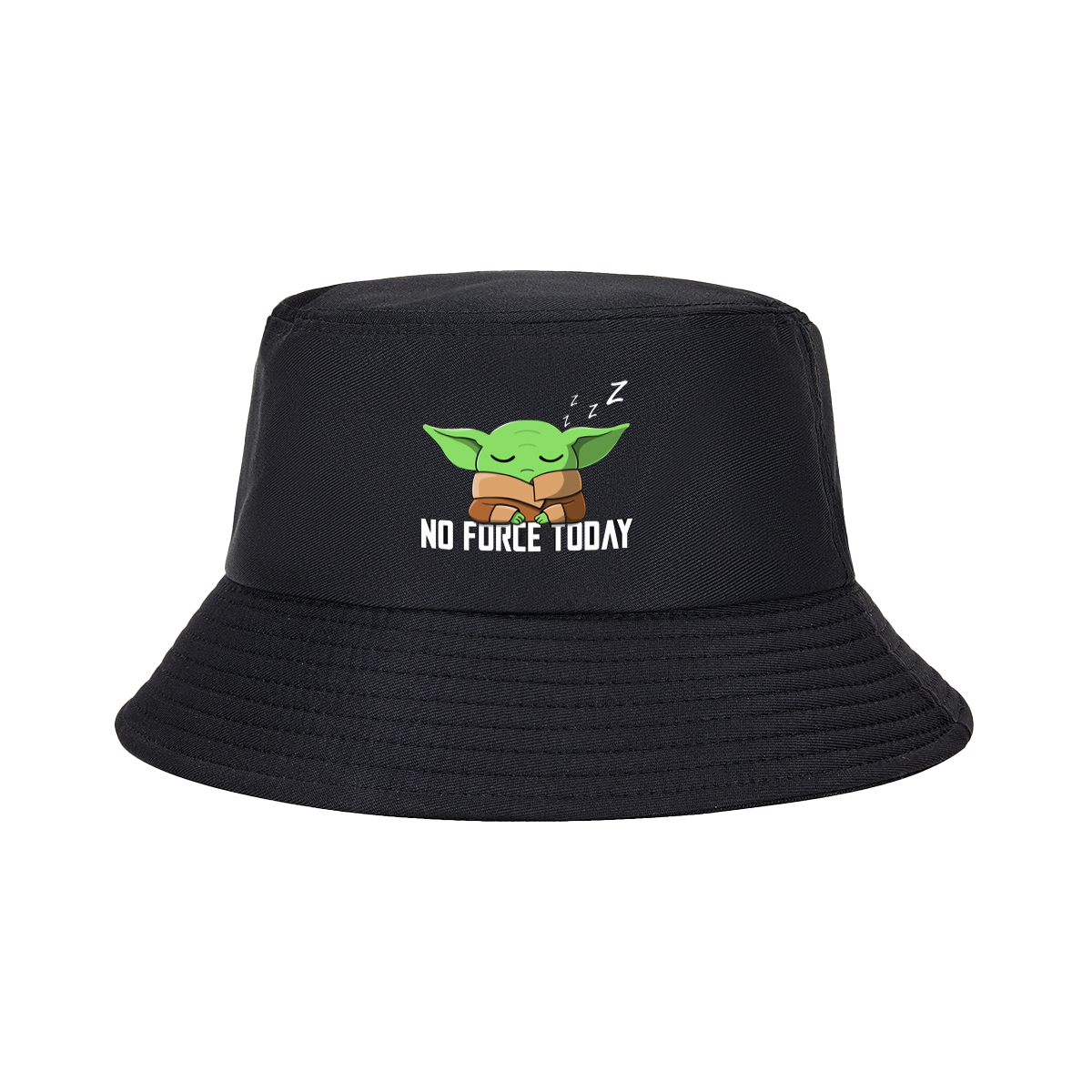 Baby Yoda Sleeping - No Force Today - Fisherman's Hat
