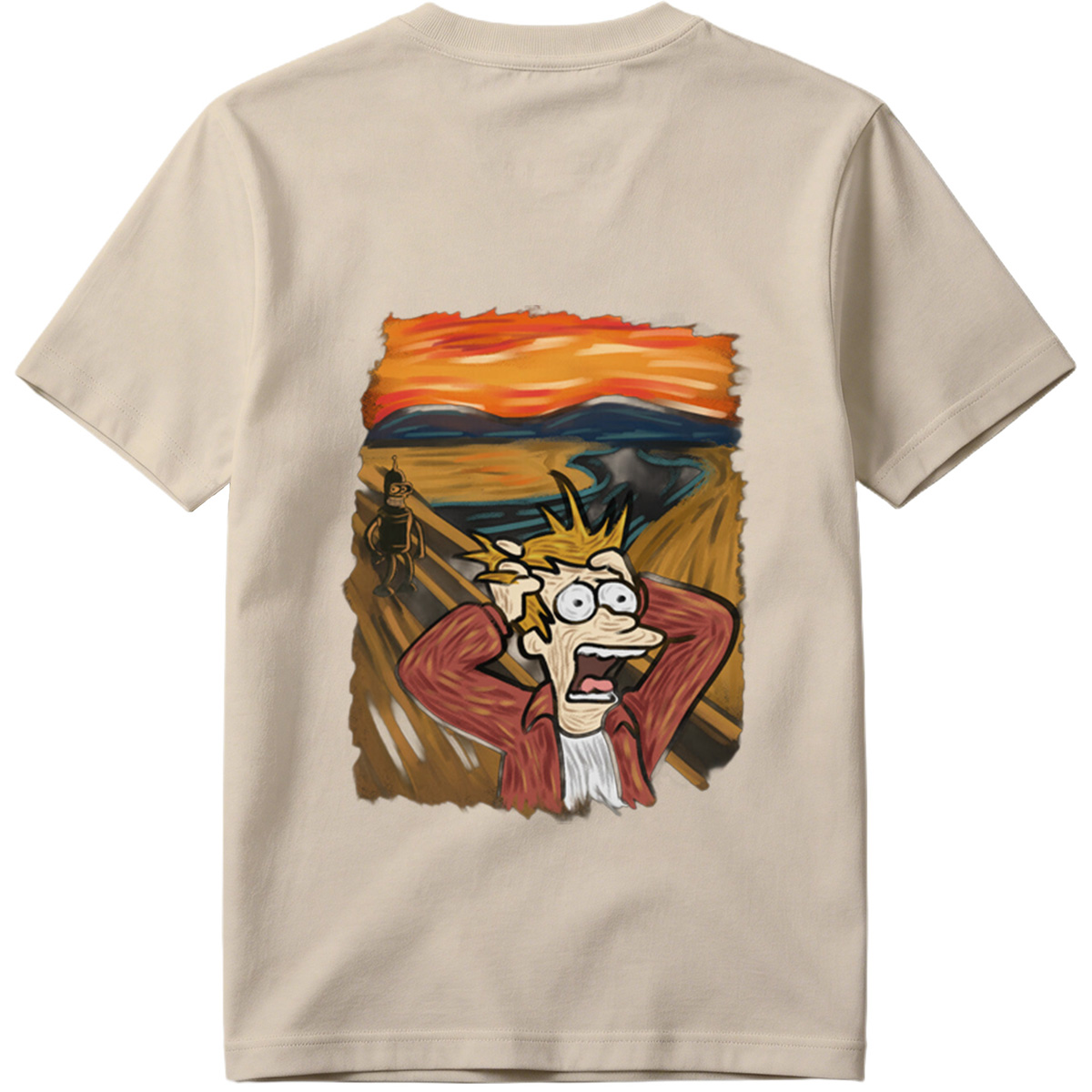 Futurama: Fry and Bender in the Desert Sunset - Tee