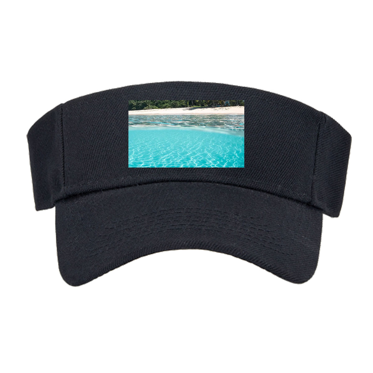 Crystal Clear Waters and Palm Trees on a Tropical Beach -  Visor cap
