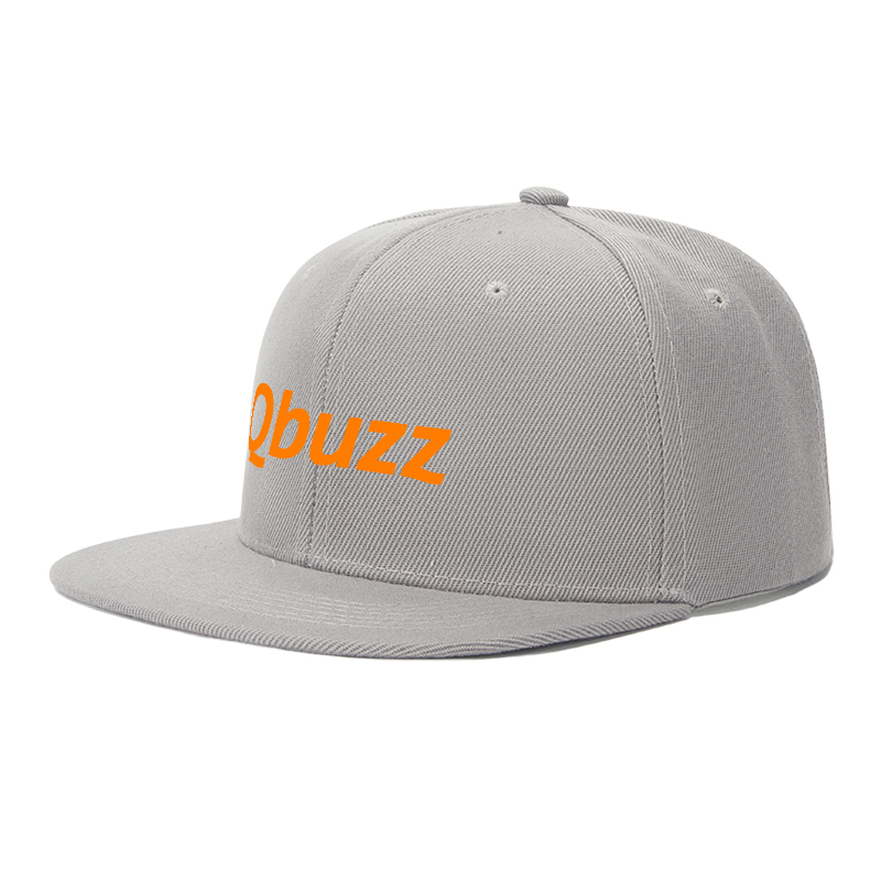 Flat Brim Baseball Cap Qbuzz Logo Print Streetwear Underground Skate Style for Basketball Court Skate Park Urban Lifestyle Skaters Rappers Streetwear Enthusiasts