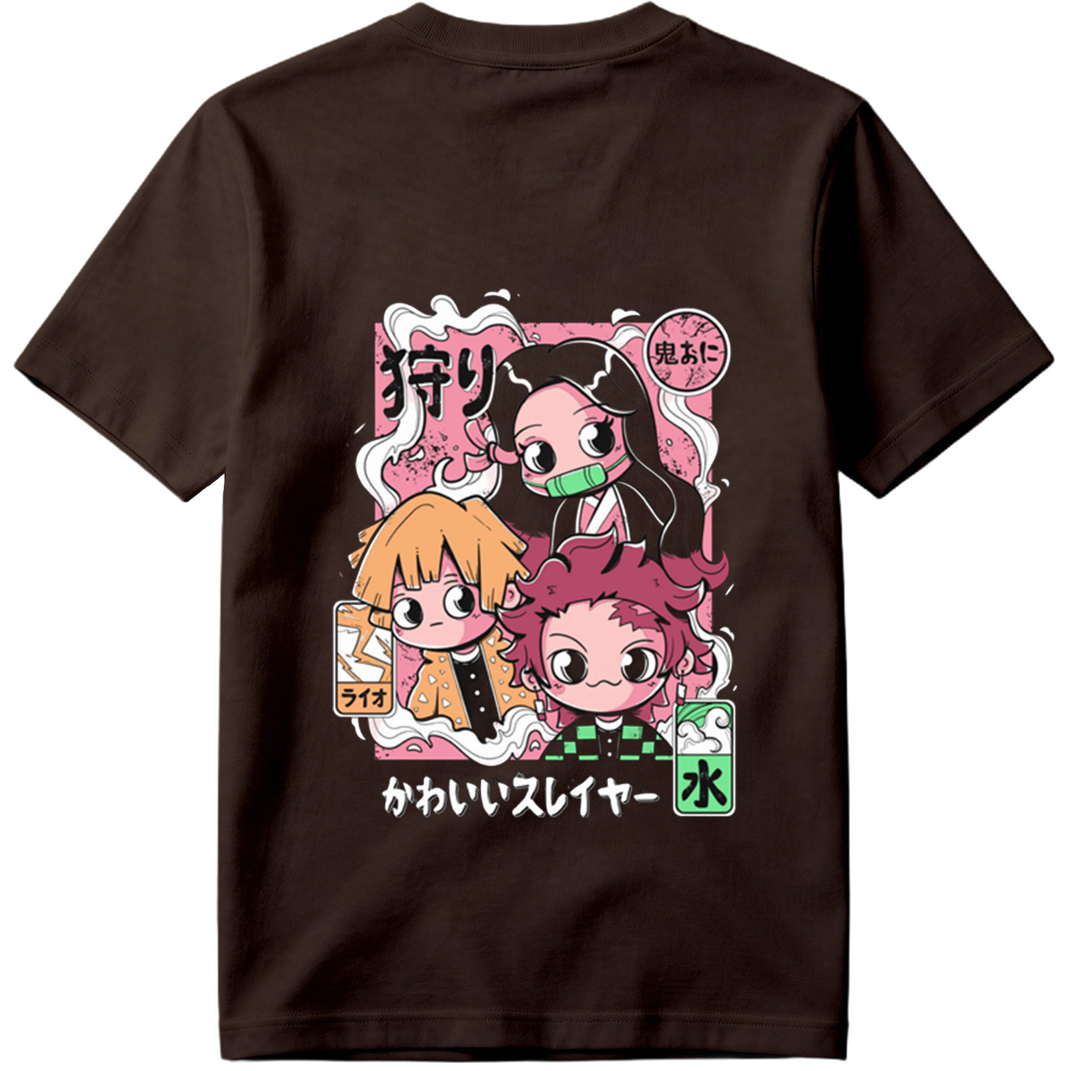Cute Slayer: Nezuko, Zenitsu, and Tanjiro - Tee