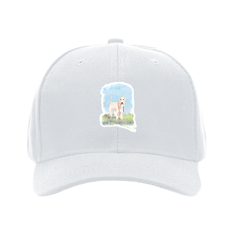 1pc New Baseball Cap with Adorable Dog Print and Red Leash Design, Unisex Adjustable Hat for Outdoor Activities, Perfect for Pet Lovers and Casual Wear
