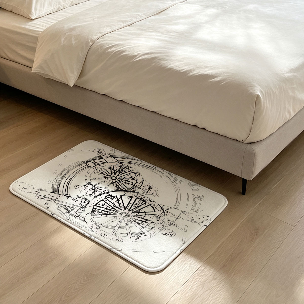 AC/DC For Those About To Rock We Salute You Cannon Logo - Flannel floor mat