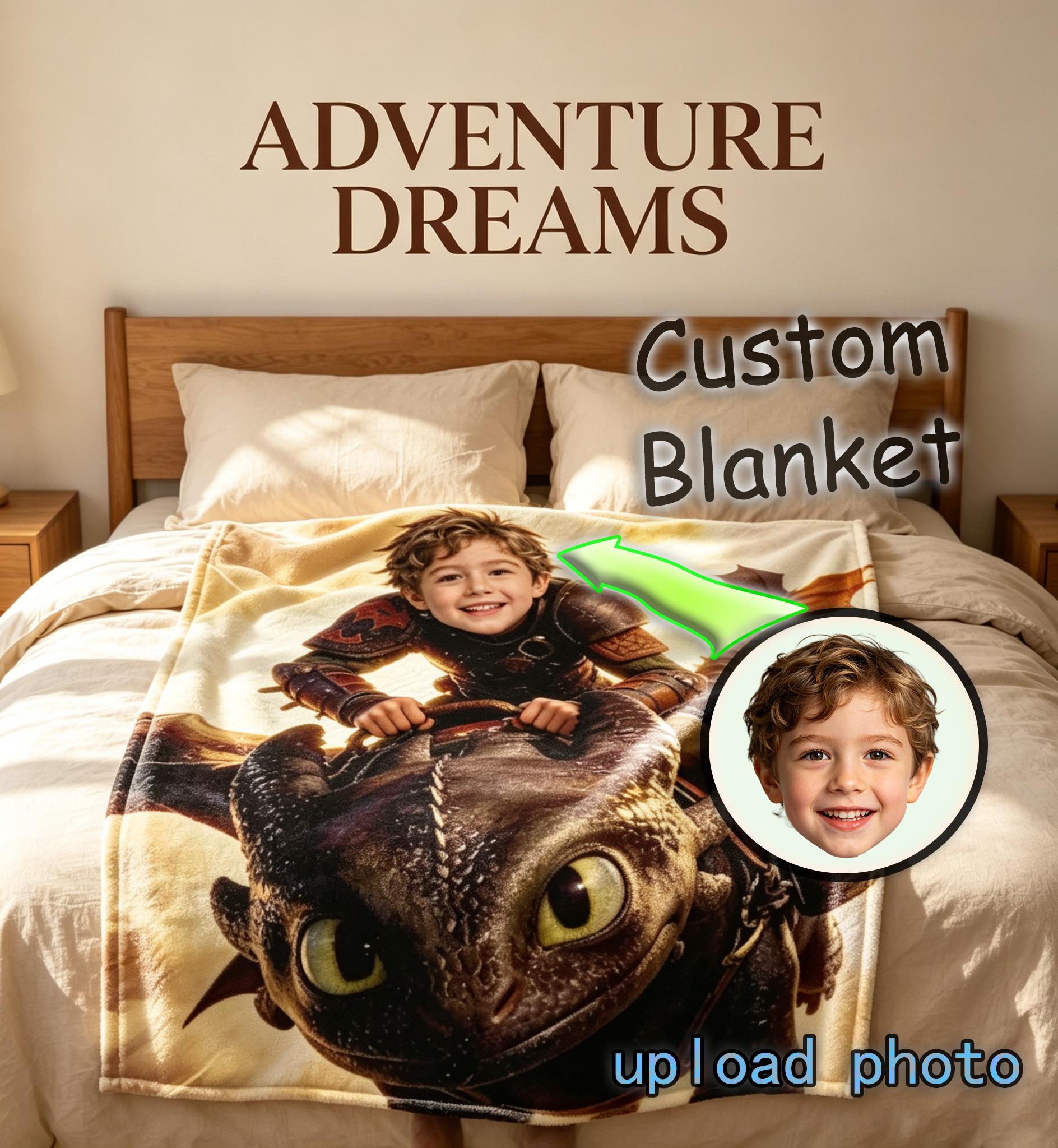 How to Train Your Dragon Toothless Flannel Blanket, Soft Warm Throw Blanket for Kids Boys, Lightweight Plush Blanket for Bedroom Sofa Birthday Gift