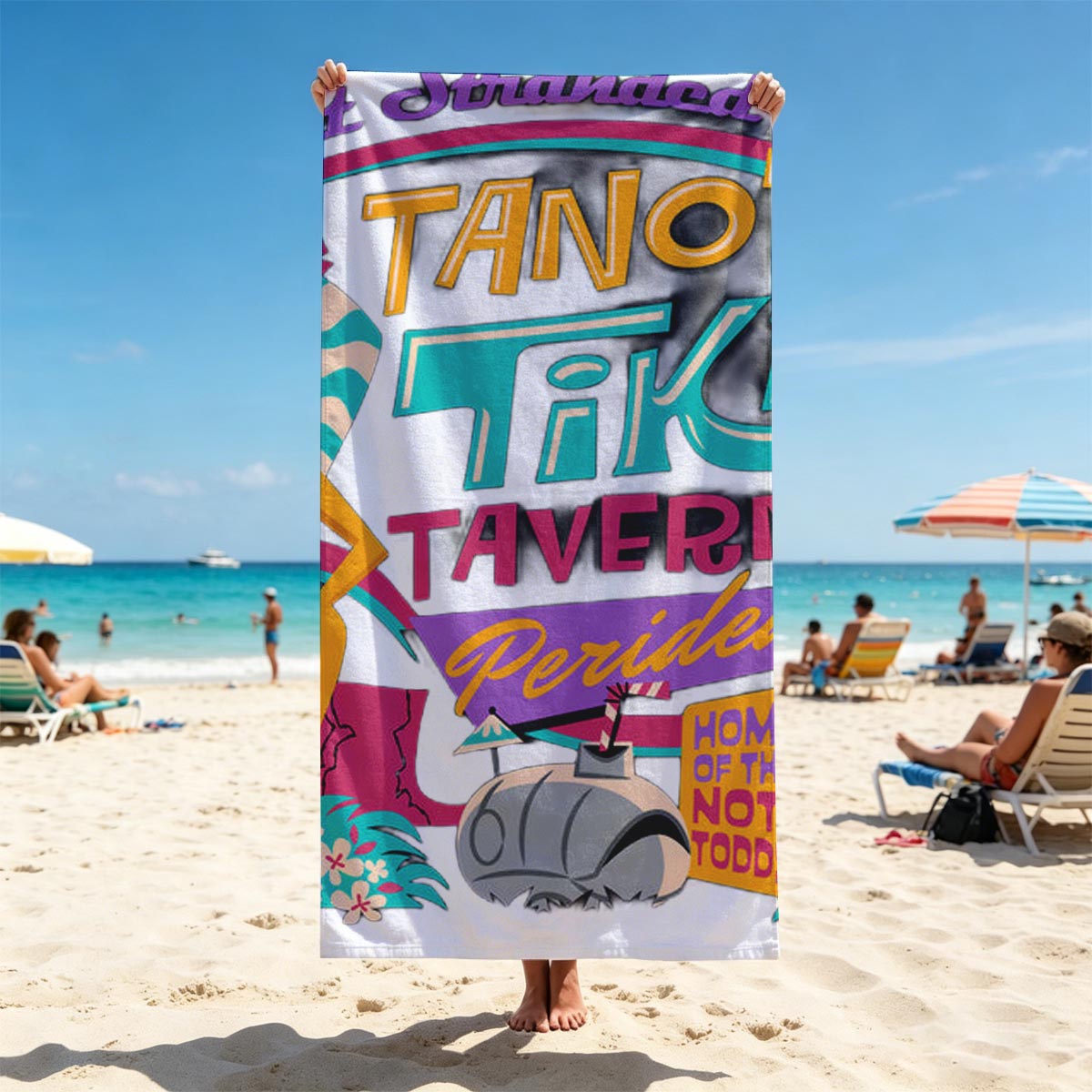 Tano's Tiki Tavern: Get Stranded at Peridea, Home of the Noti Toddy - Beach towels