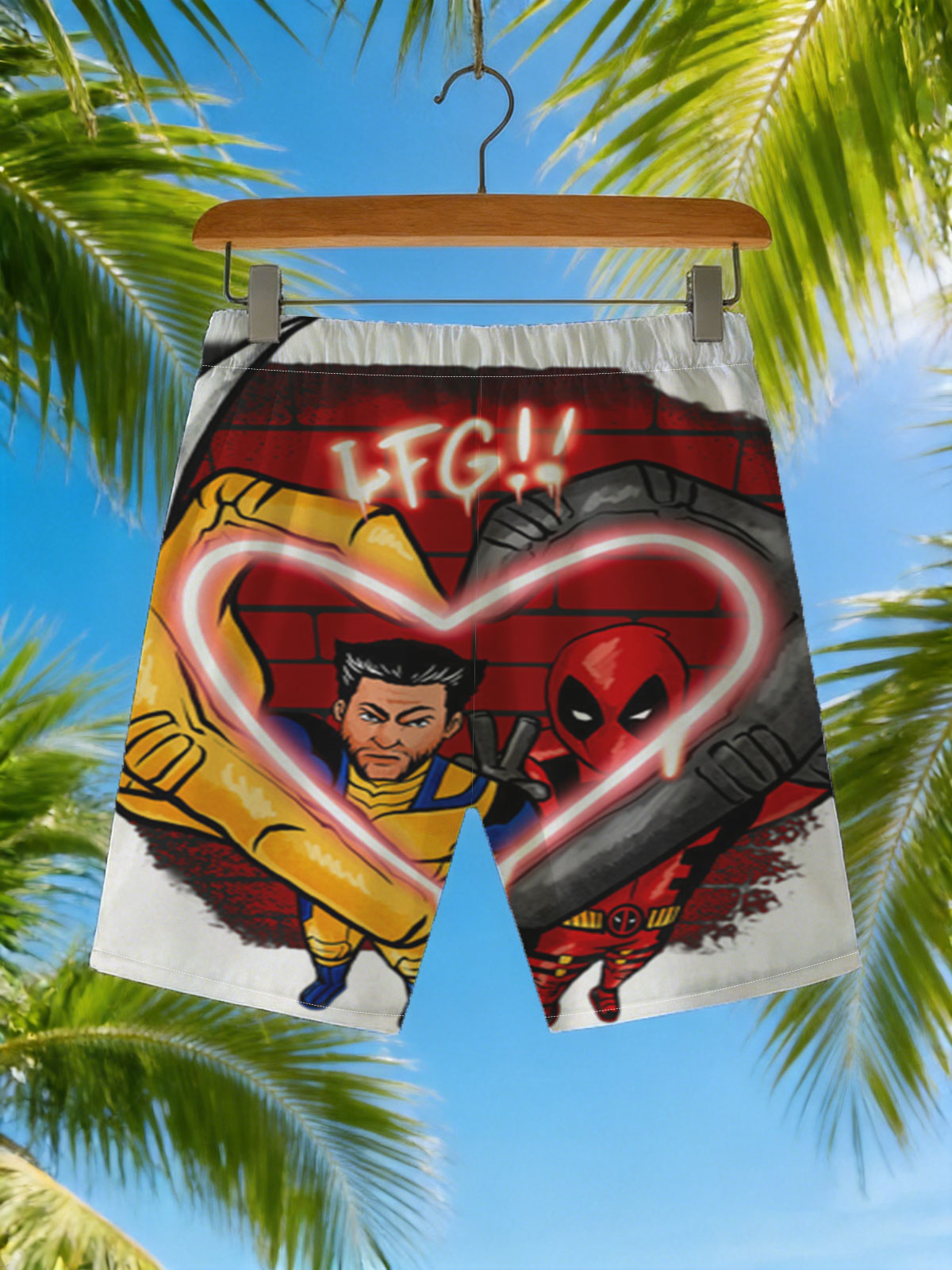 Wolverine and Deadpool Form Heart with 