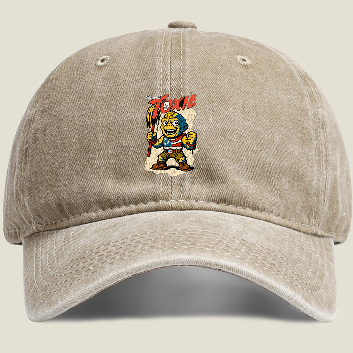 I'm with Toxie - Washed Denim - Baseball Cap