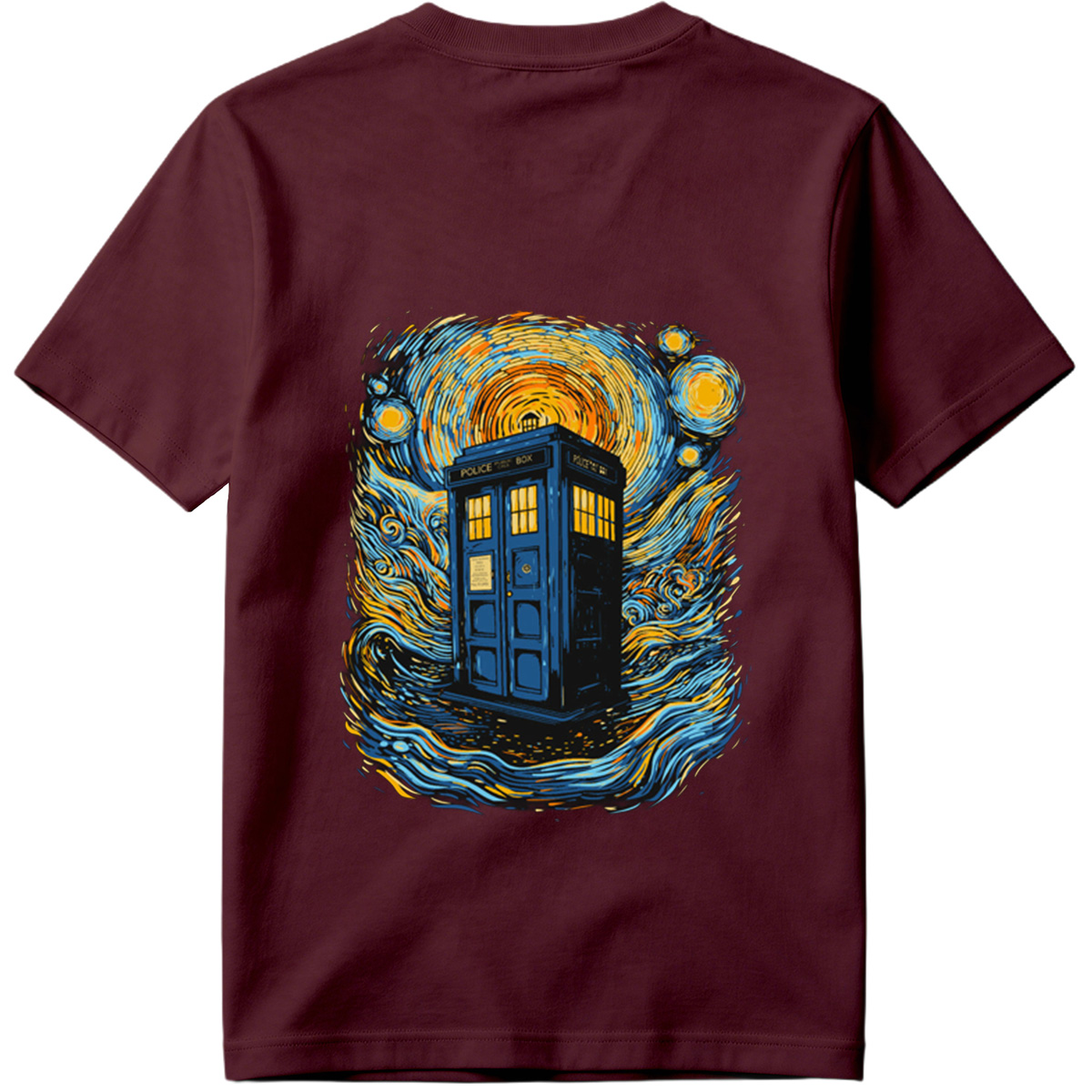 TARDIS in Starry Night - Tee