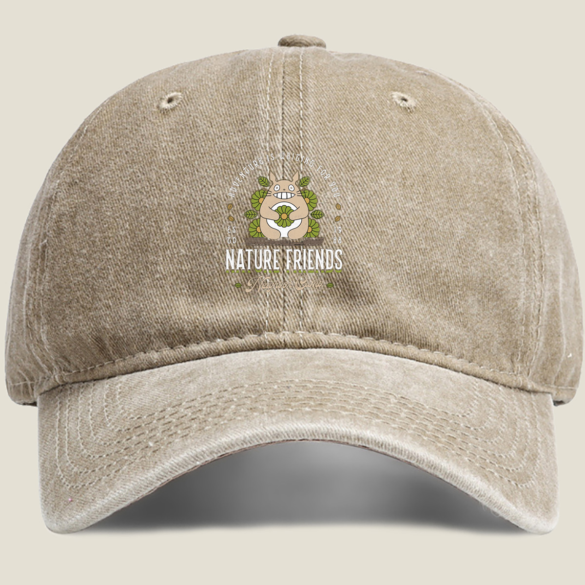 Totoro Nature Friends Neighbor Camp - Washed Denim - Baseball Cap