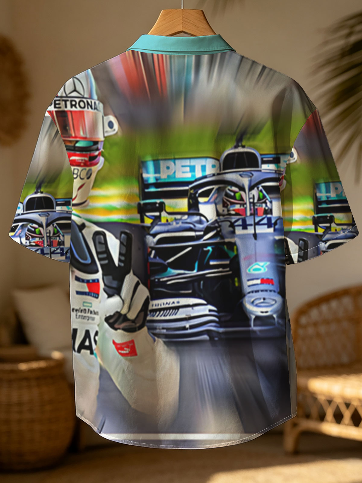 Lewis Hamilton, Mercedes F1 Driver, Celebrating Victory on Track -  Shirt