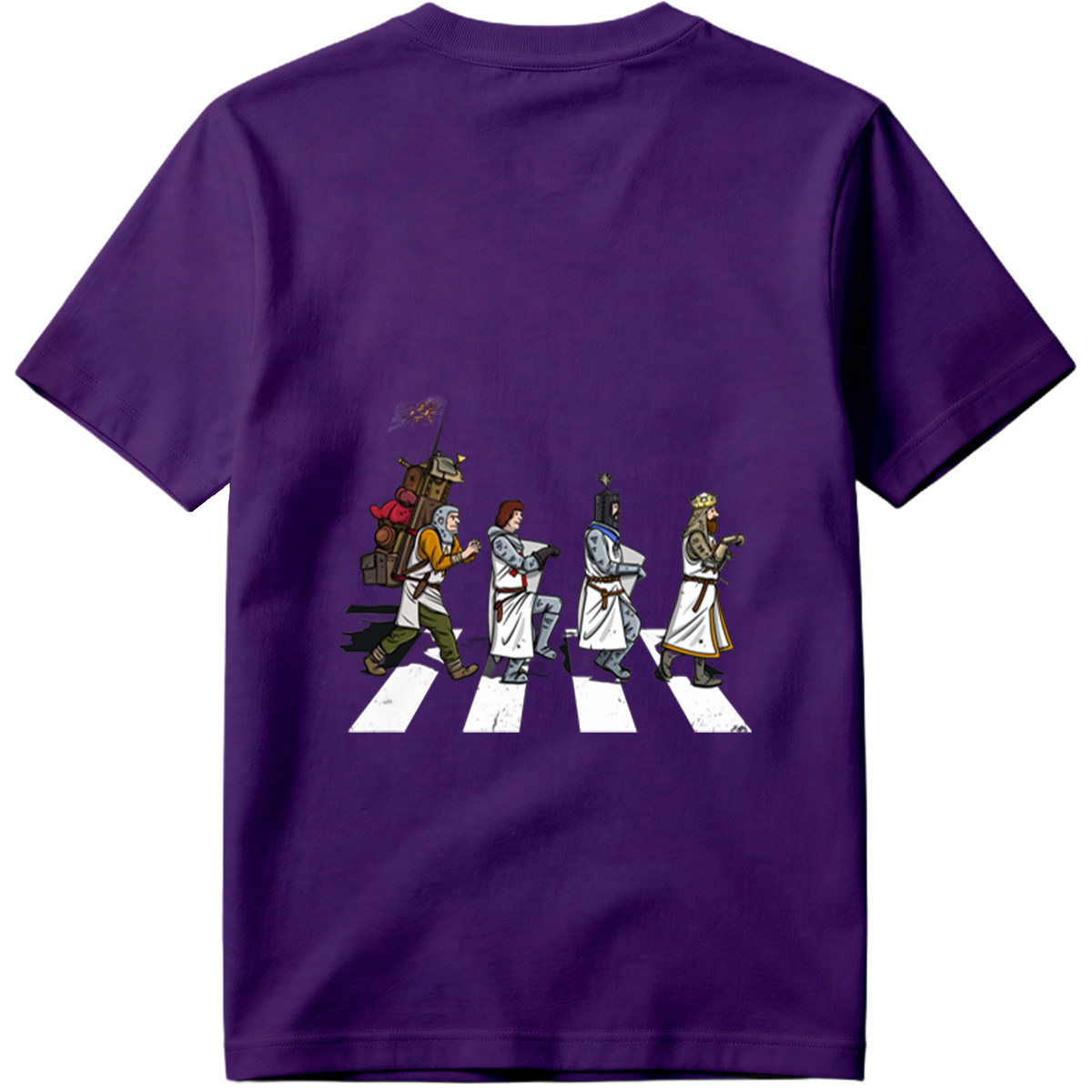 The Knights: Monty Python's Holy Grail Characters Crossing the Road - Tee