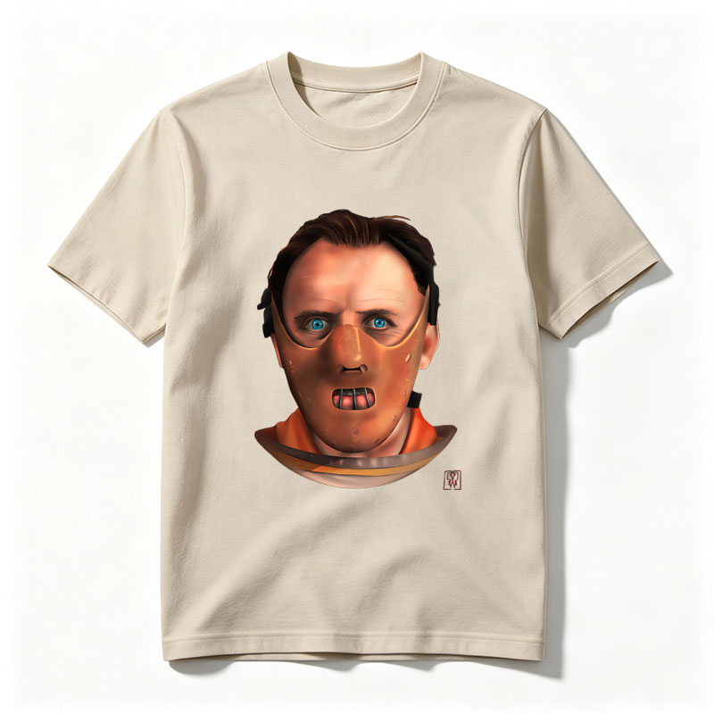 Anthony Hopkins as Hannibal Lecter in a Cyberpunk Mask - Tee
