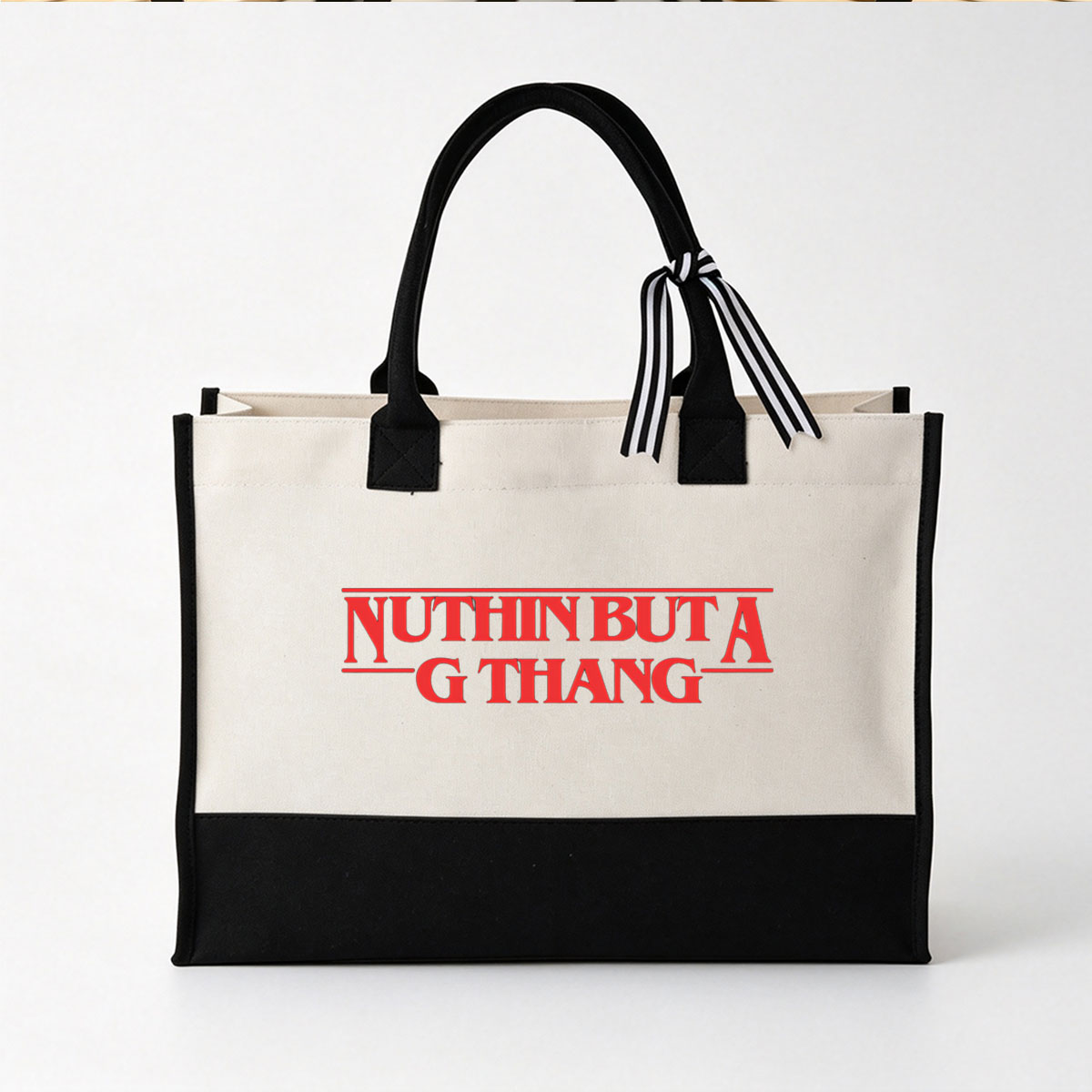 Nuthin But a G Thang by Dr. Dre featuring Snoop Dogg - Canvas patchwork gift tote bag