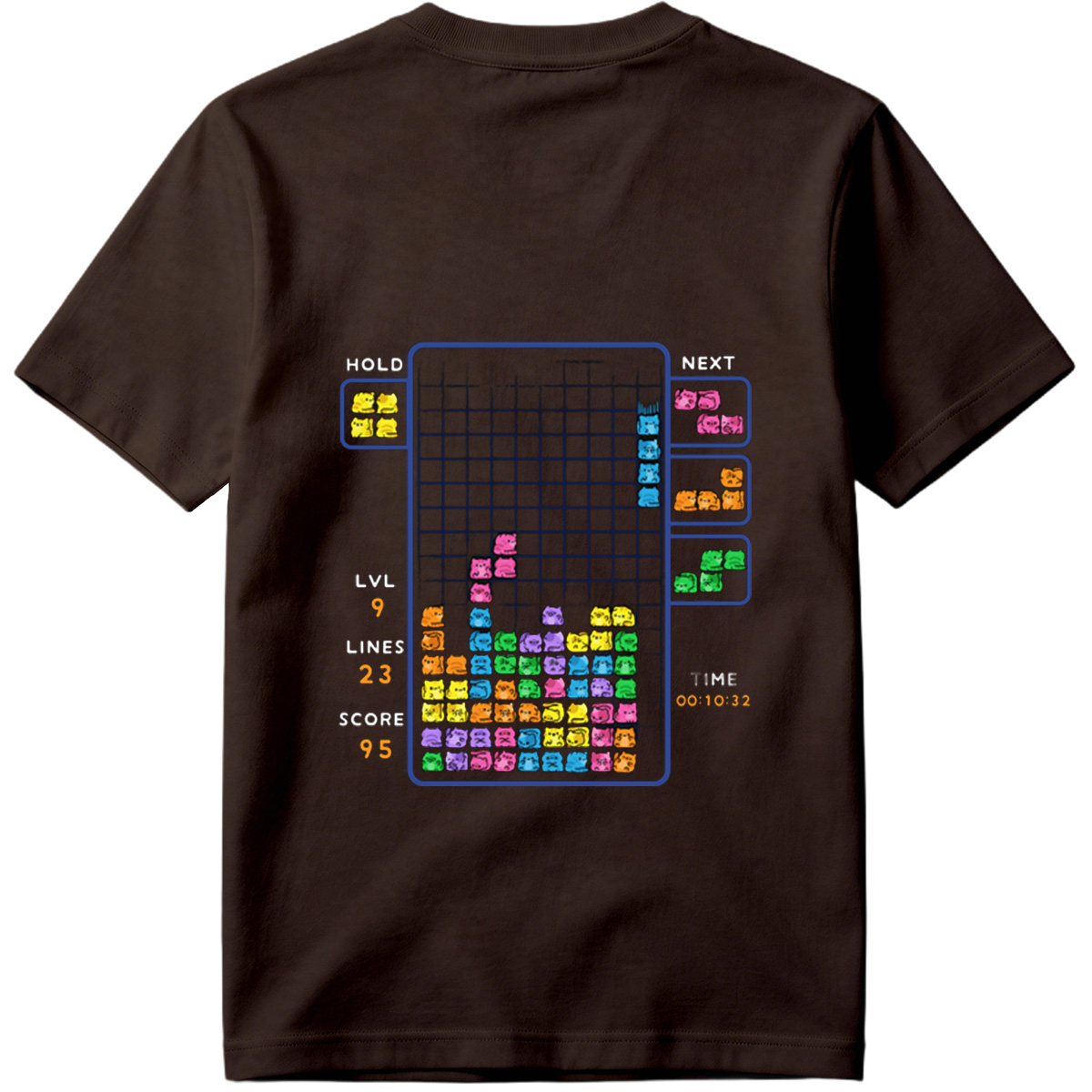 Cat Tetris: Level 9 Action - Tee