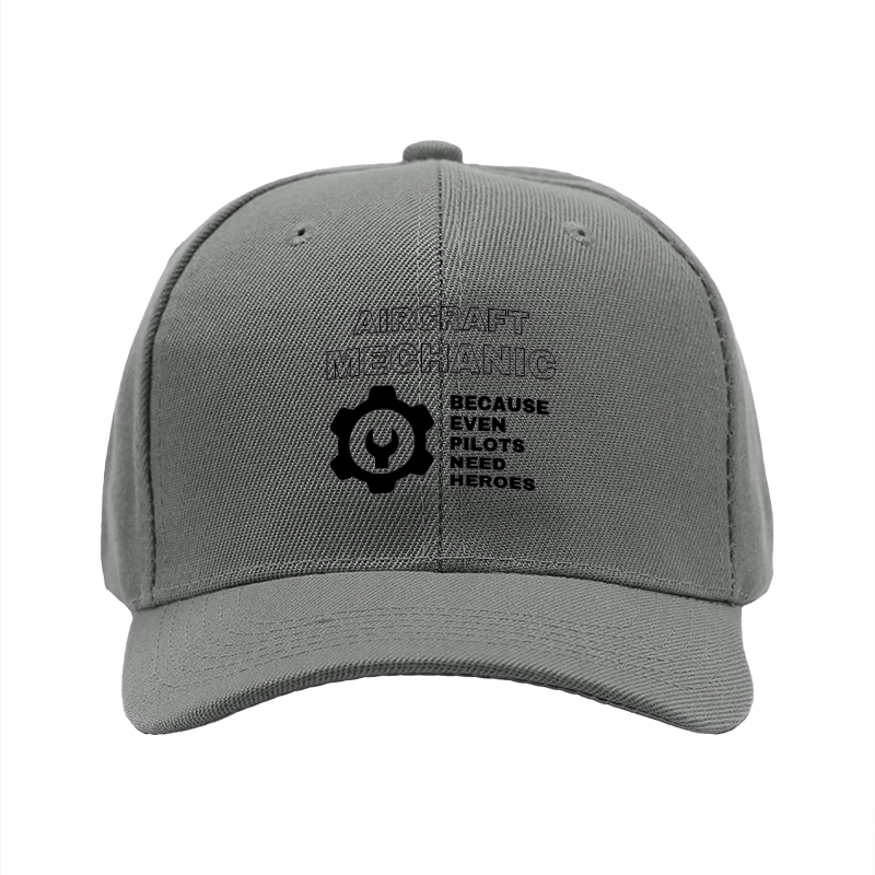 1pc New Baseball Cap Aircraft Mechanic Print Adjustable Unisex Hat for Outdoor Work and Casual Wear Adults