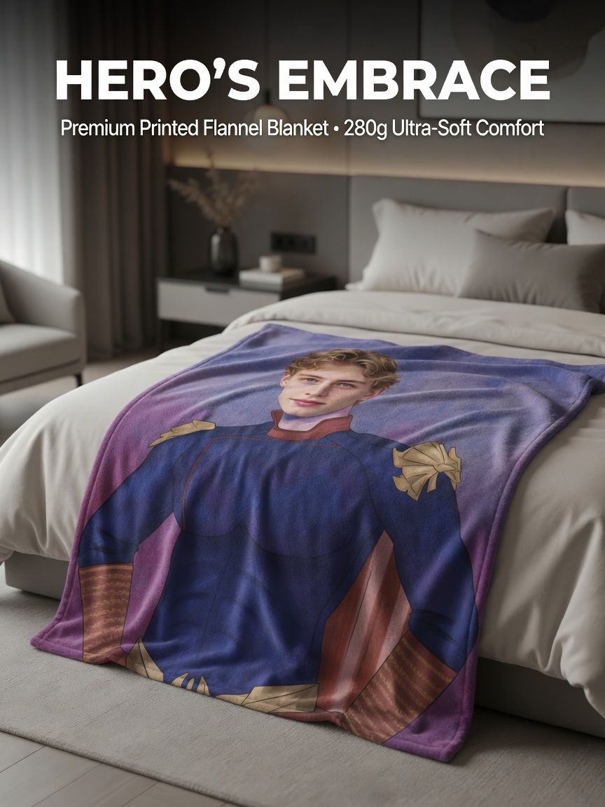 Custom Photo Face Blanket Personalized Superhero Flannel Throw Soft Anti-Pilling Cozy Plush Blanket for Unique Gifts