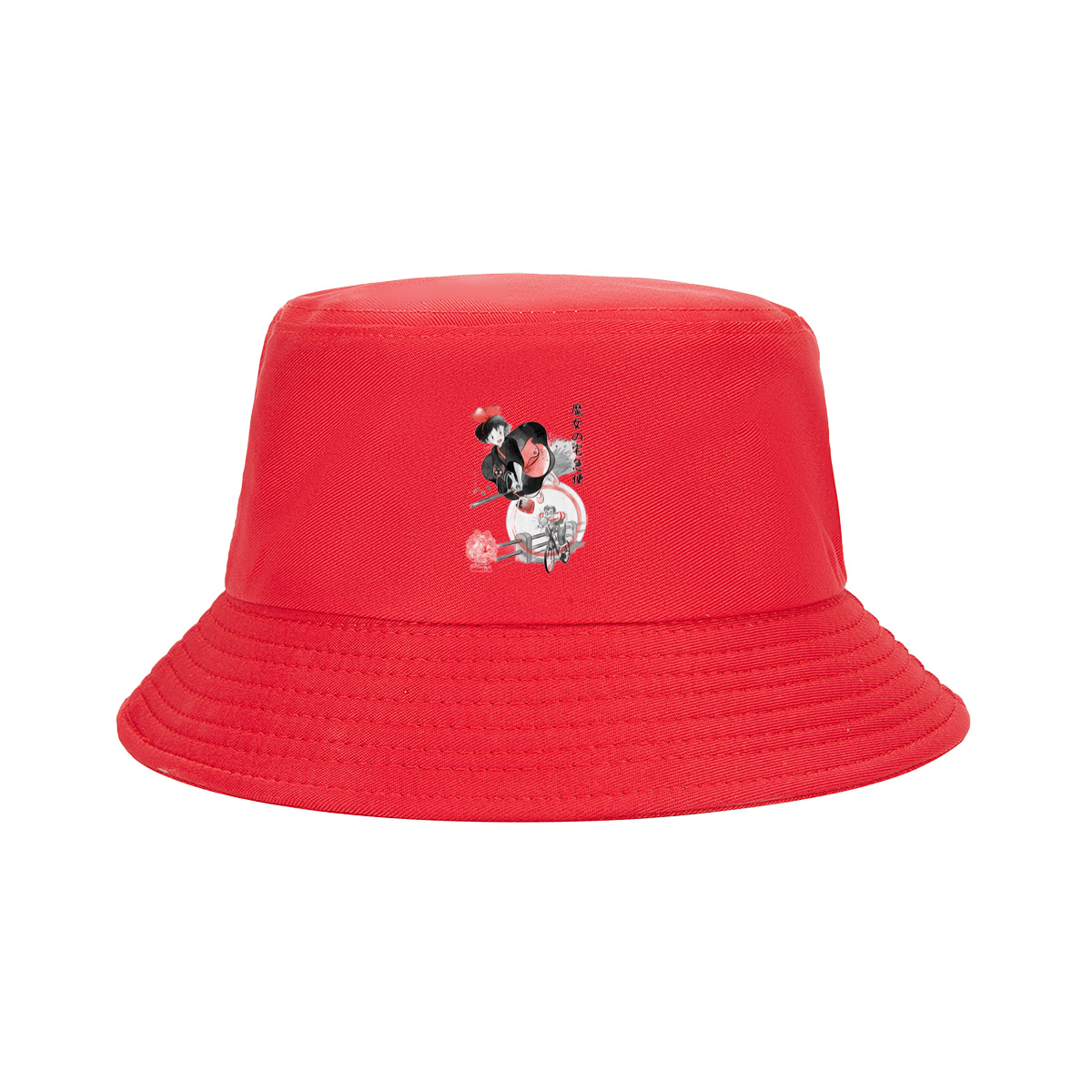 Kiki's Delivery Service: Kiki and Jiji on Broomstick with Delivery Man - Fisherman's Hat
