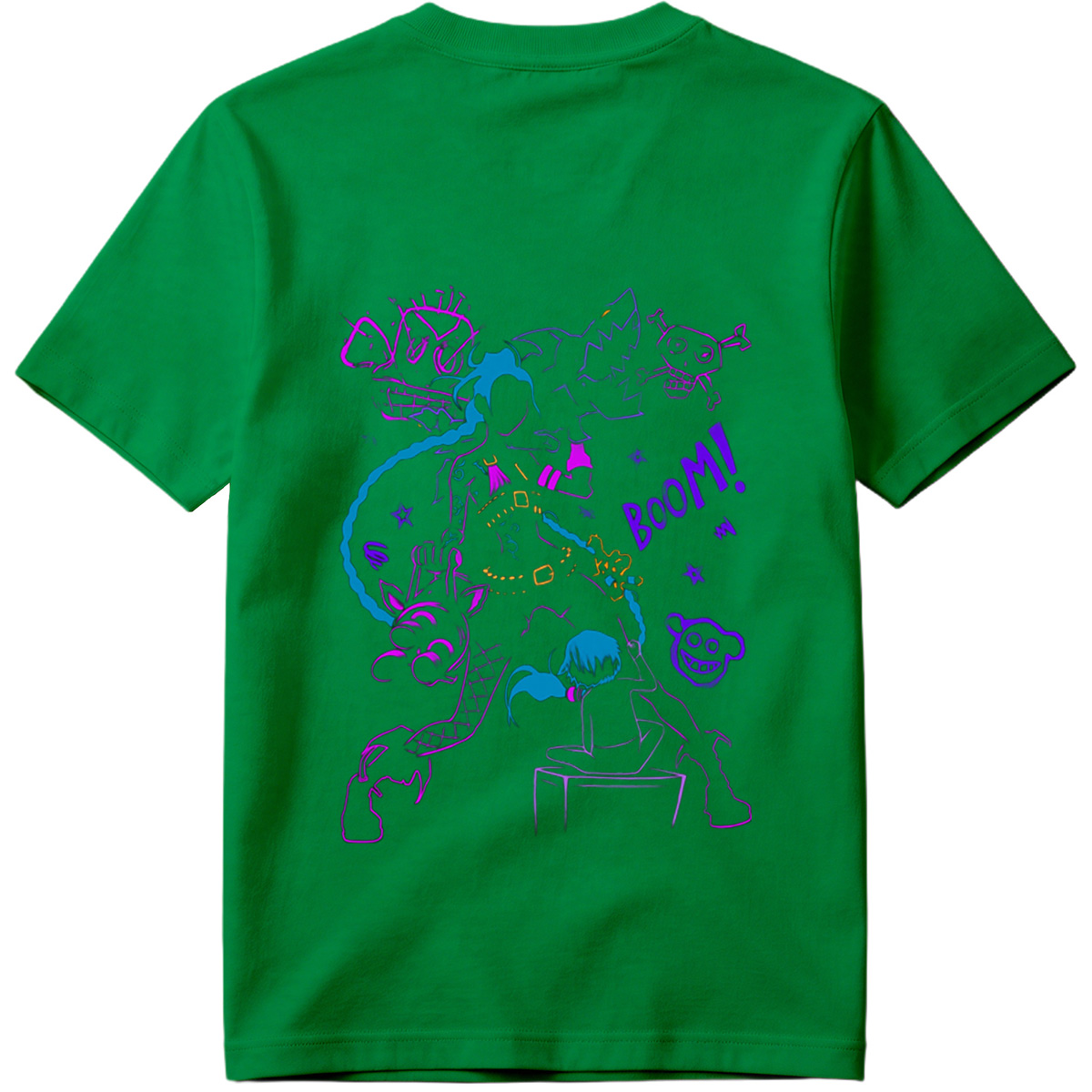 Doraemon and Friends in Neon Chaos: Boom! - Tee